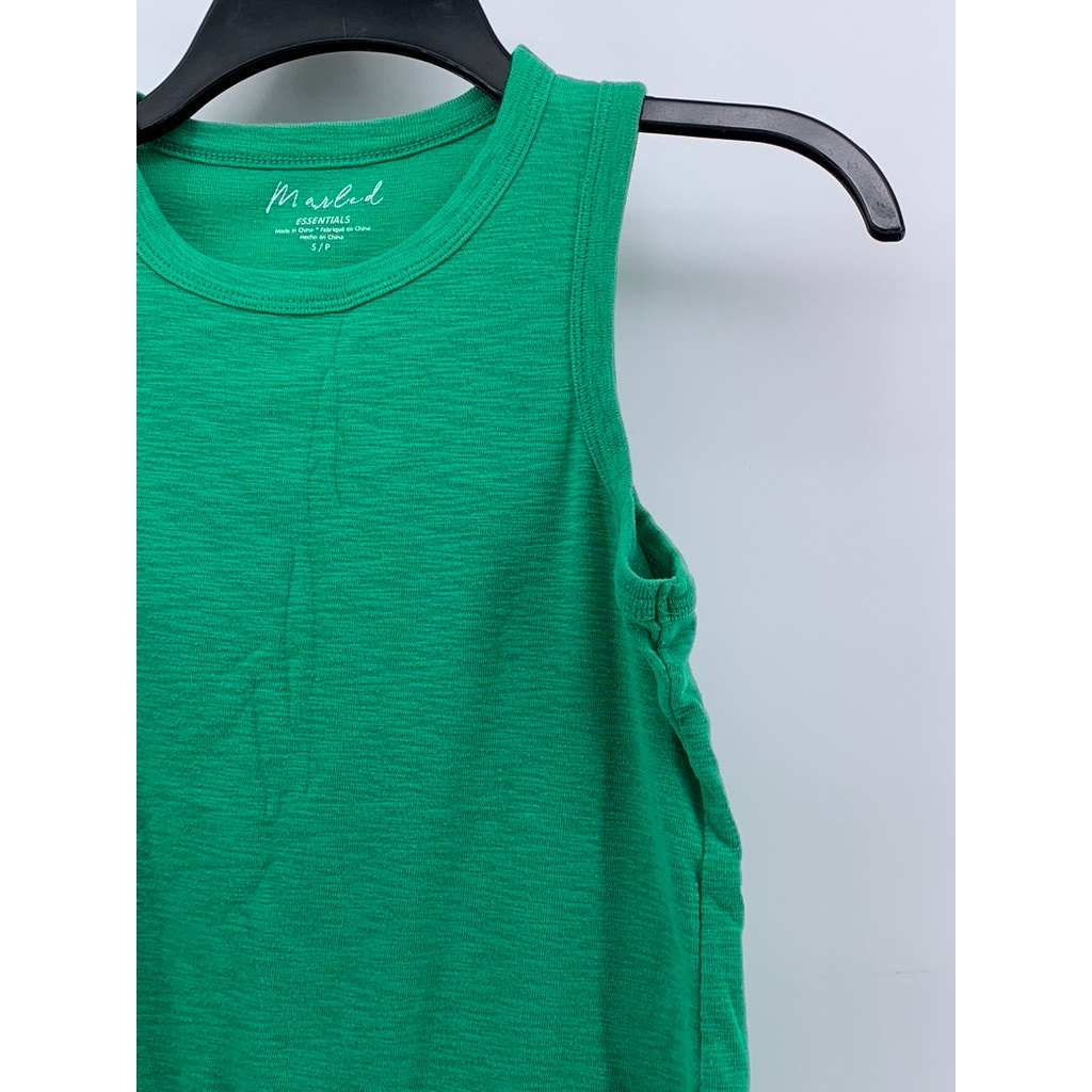 MARLED ESSENTIALS Women's Green Crewneck Tank SZ S
