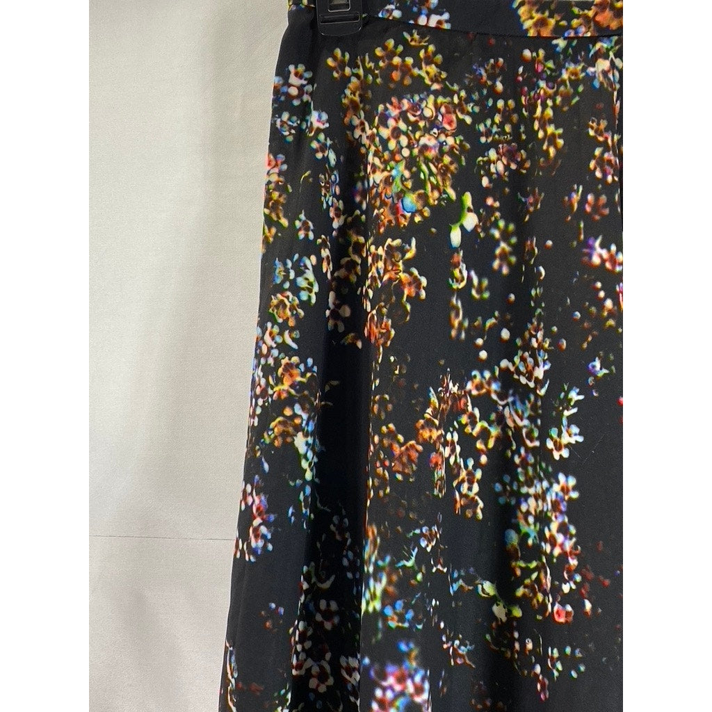 STOCKHOLM ATELIER & OTHER STORIES Women's Black Floral Midi Skirt SZ 6