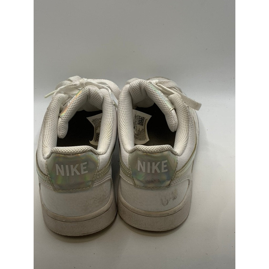 NIKE Women's White-Multi Court Vision Low-Top Sneakers SZ 7
