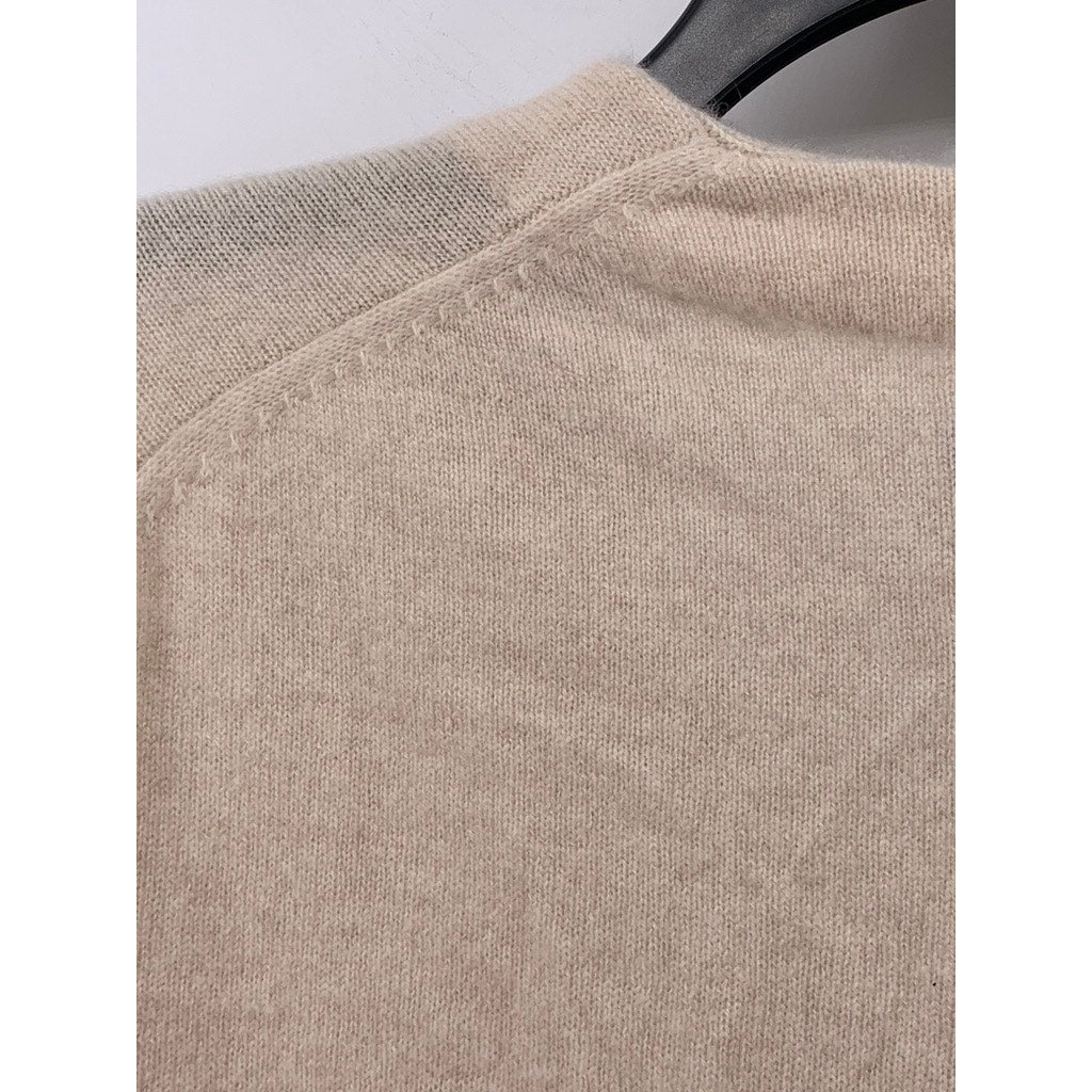 OAK + FORT Black Label Women's Beige Cashmere Button-Up Cardigan SZ XS