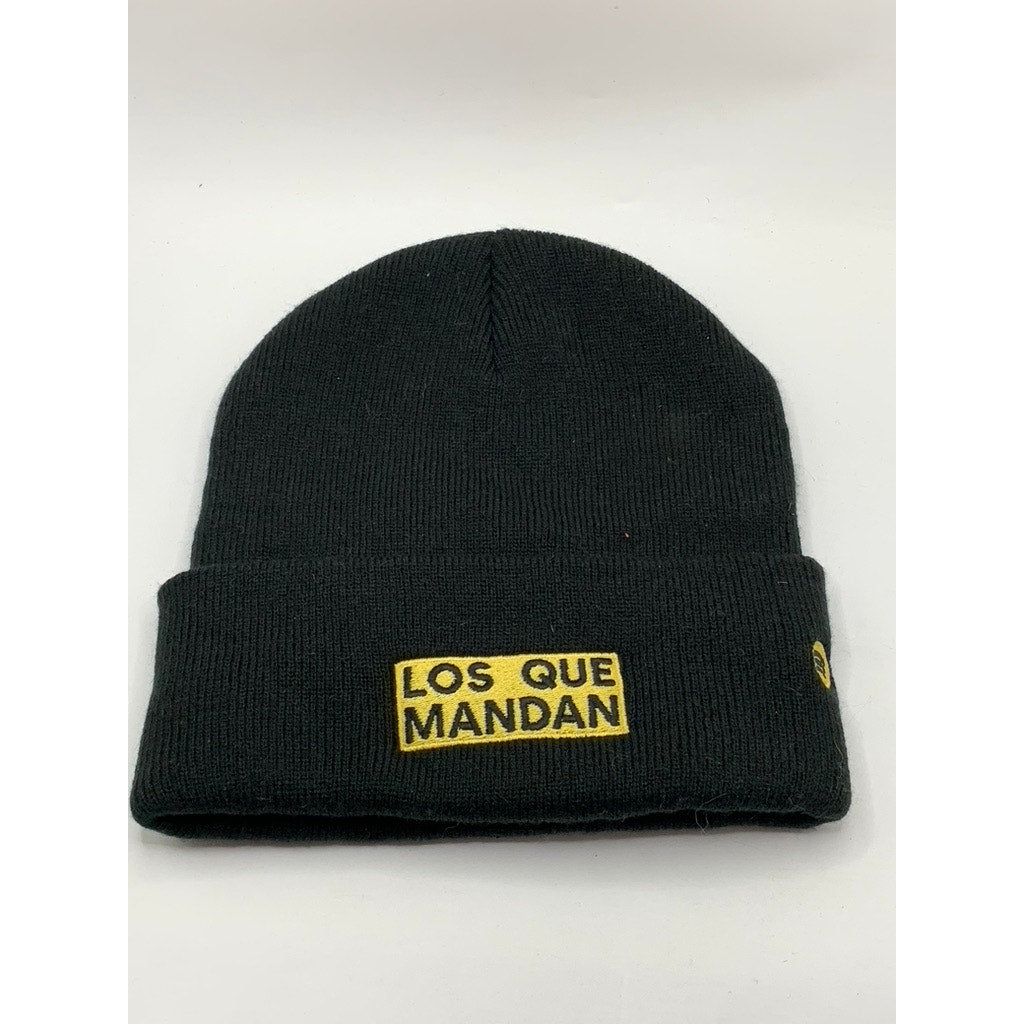 UNBRANDED Black-Yellow Embroidered Spanish Logo Beanie SZ OS