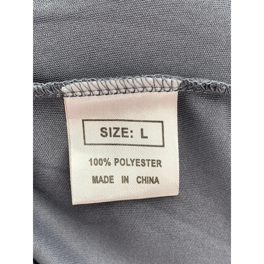 UNBRANDED Men's Gray Pull-On Active Relaxed Fit Basketball Shorts SZ L