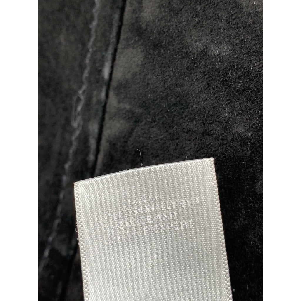 LIZ CLAIBORNE Women's Black Suede Zip-Up Jacket SZ M