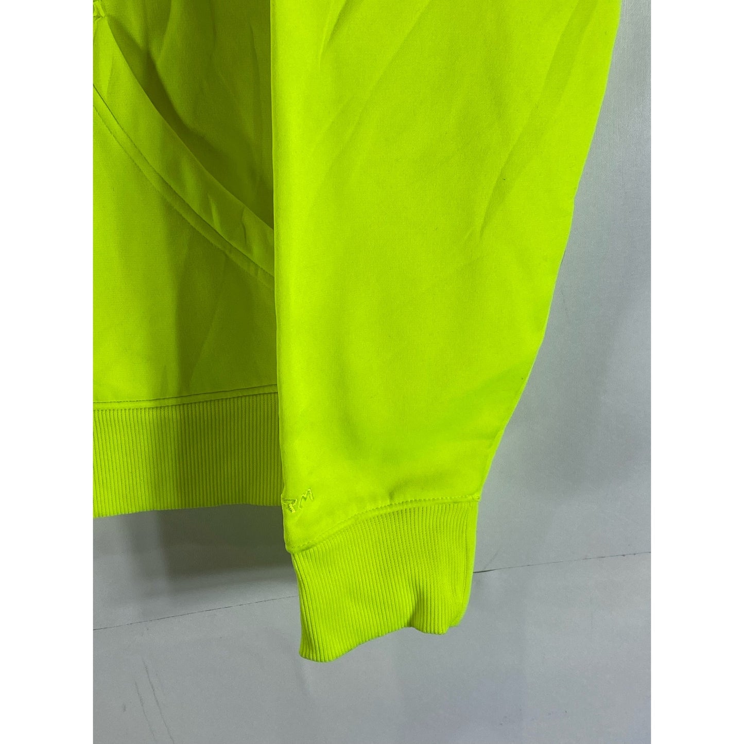 UNDER ARMOUR Women's Neon Lime Green UA Storm Semi-Fitted Pullover Hoodie SZ M