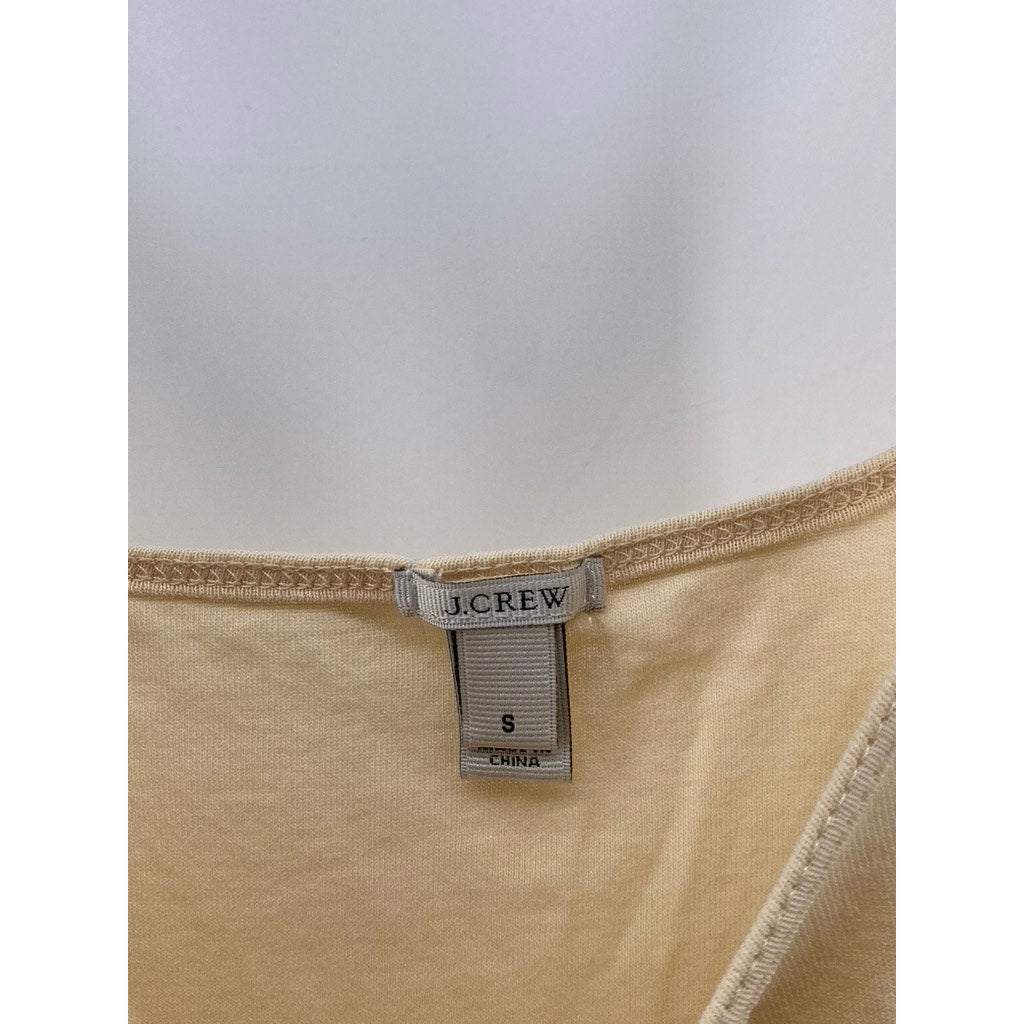 J.CREW Women's Beige Scoop-Neck Spaghetti-Strap Perfect-Fit Tank Top SZ S