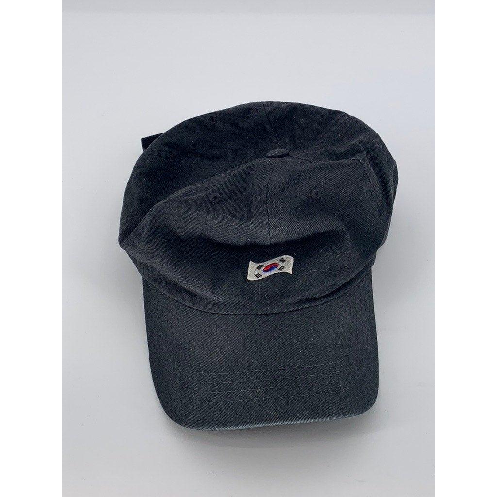 REVER & CO Unisex Adult Black Korea Flag Patch Adjustable Baseball Hat SZ OS