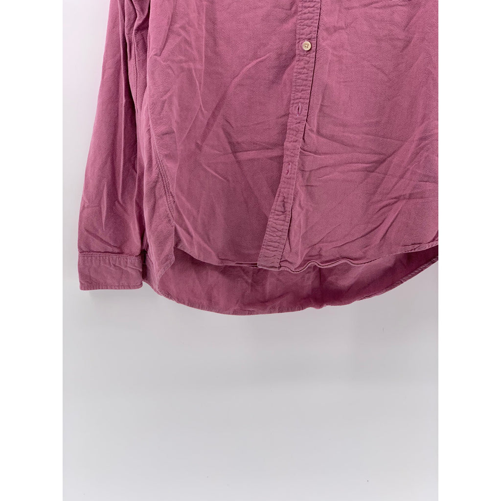 J. CREW Men's Red Textured Slim-Fit Long Sleeve Button-Up Oxford Shirt SZ XL