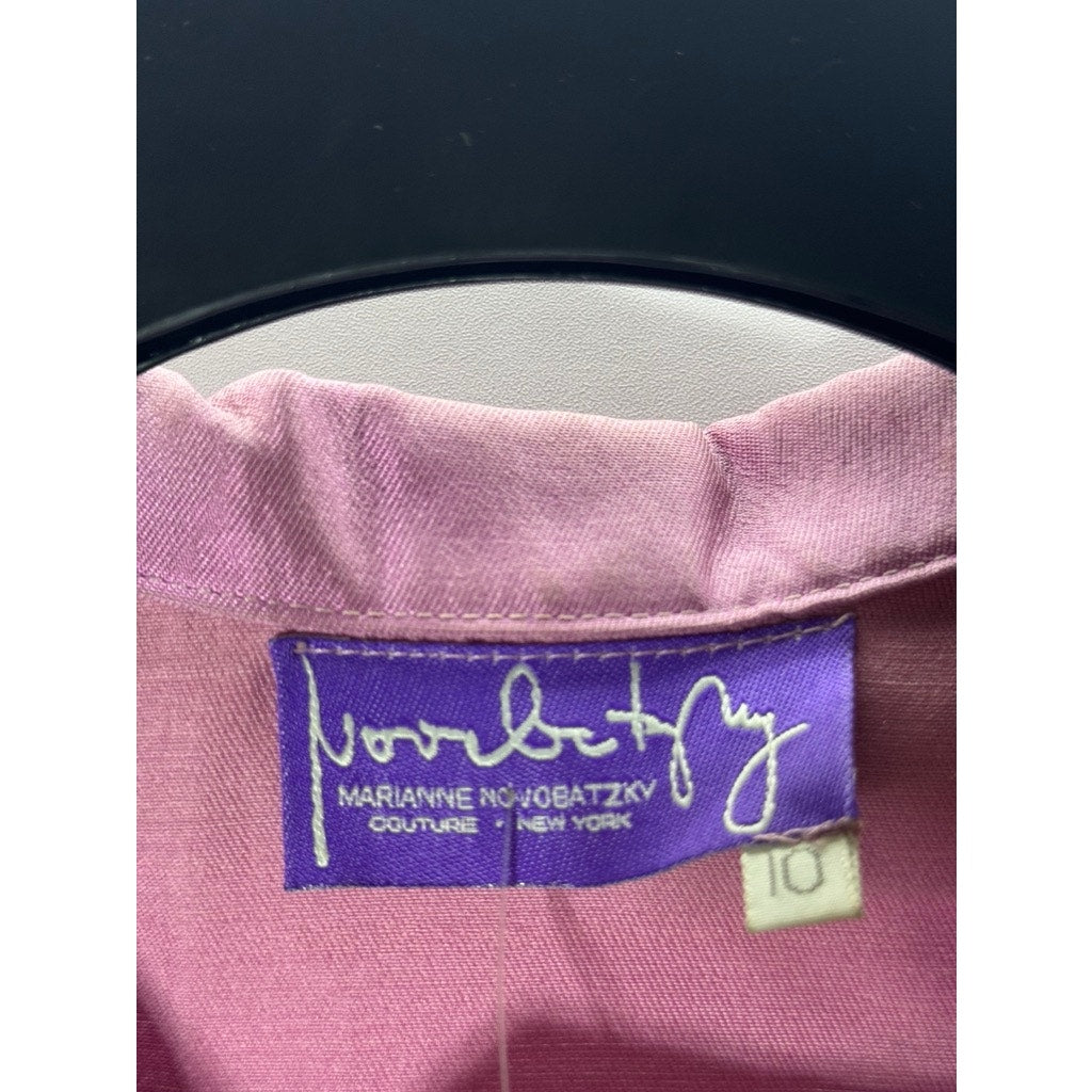 MARIANNE NOVOBATZKY Women's Light Pink MME Tatlin Three Button Jacket SZ 10