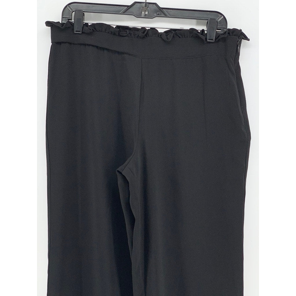 NANETTE NANETTE LEPORE Women's Black Ruffle Waist Pants SZ 6