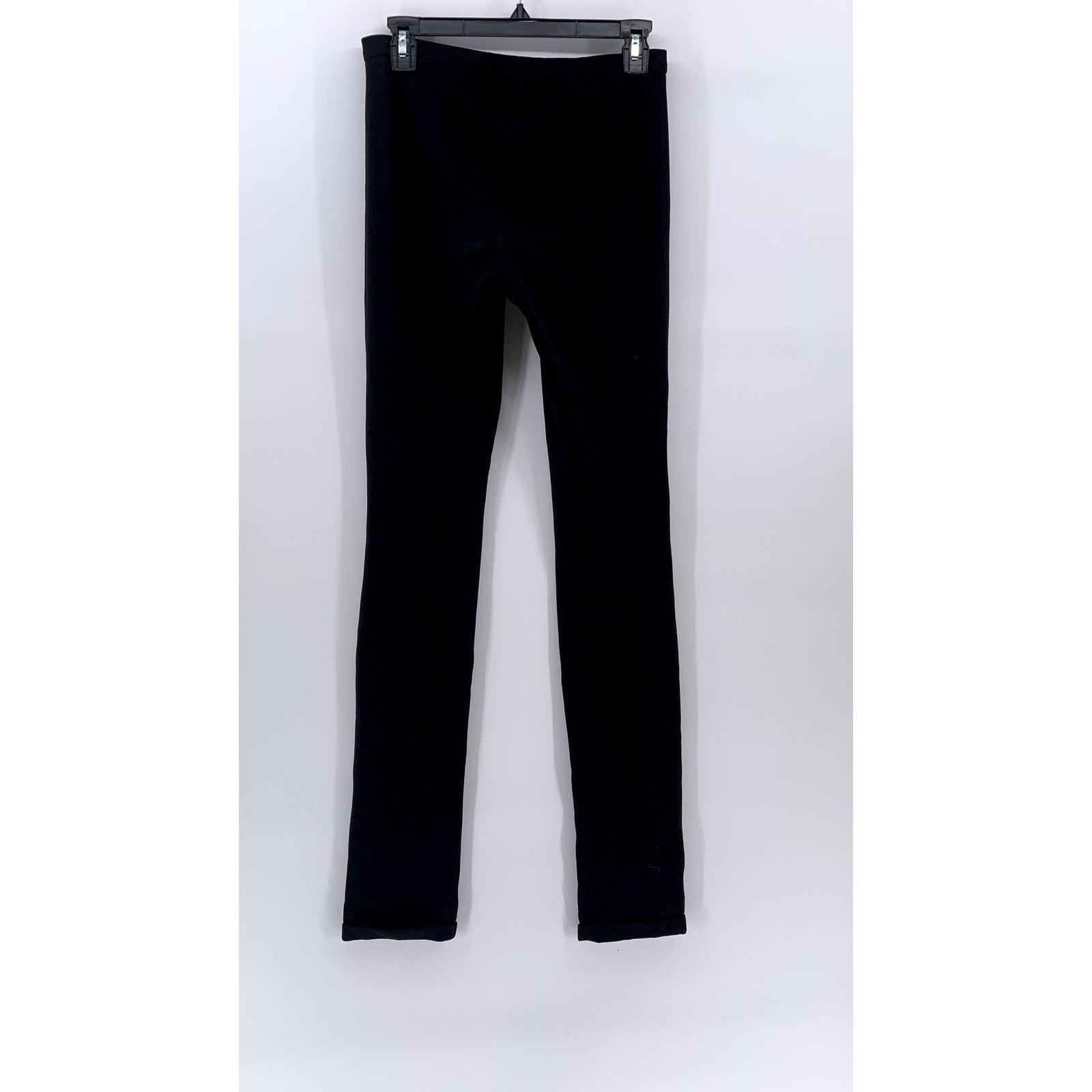JIL SANDER Women's Black Solid High-Rise Skinny-Leg Cuffed Pant SZ 32(US2)