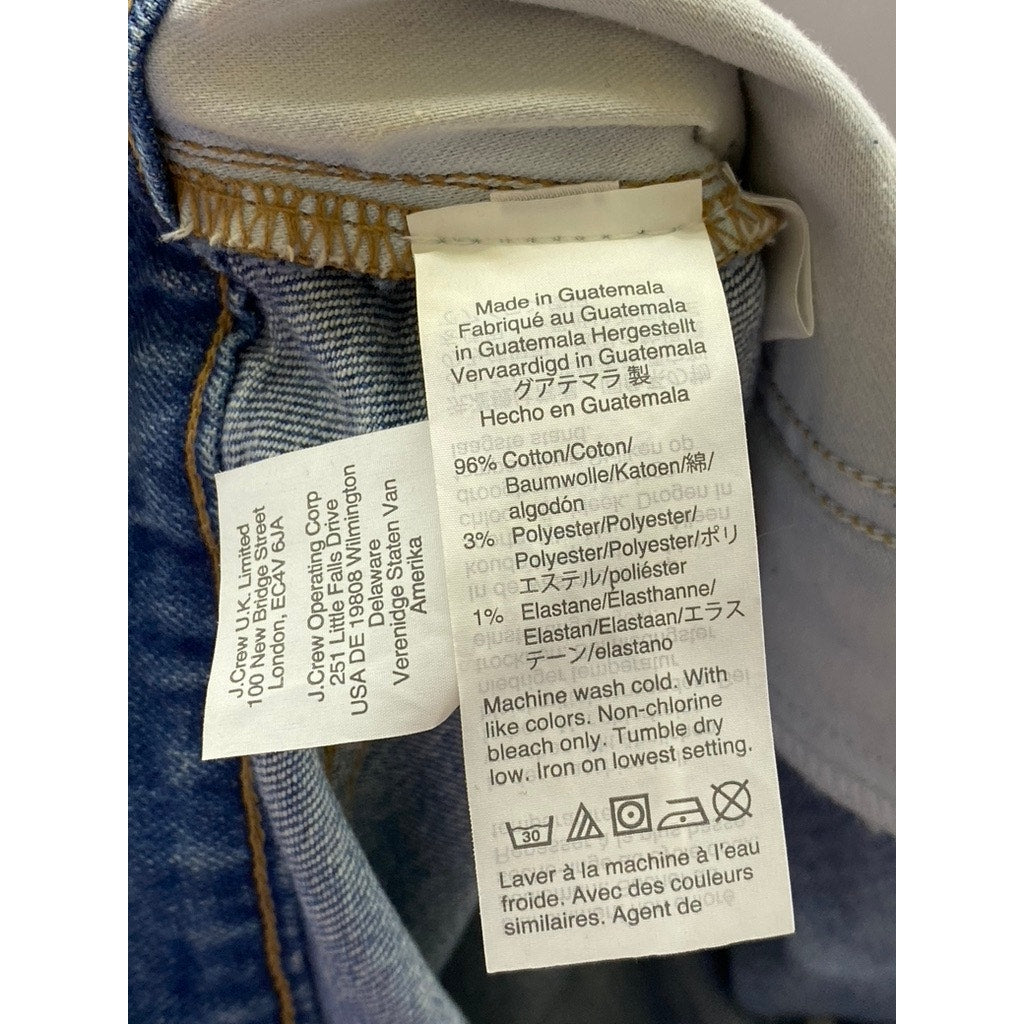 MADEWELL Women's Dark Blue Distressed Button-Fly High-Rise Denim Shorts SZ 26