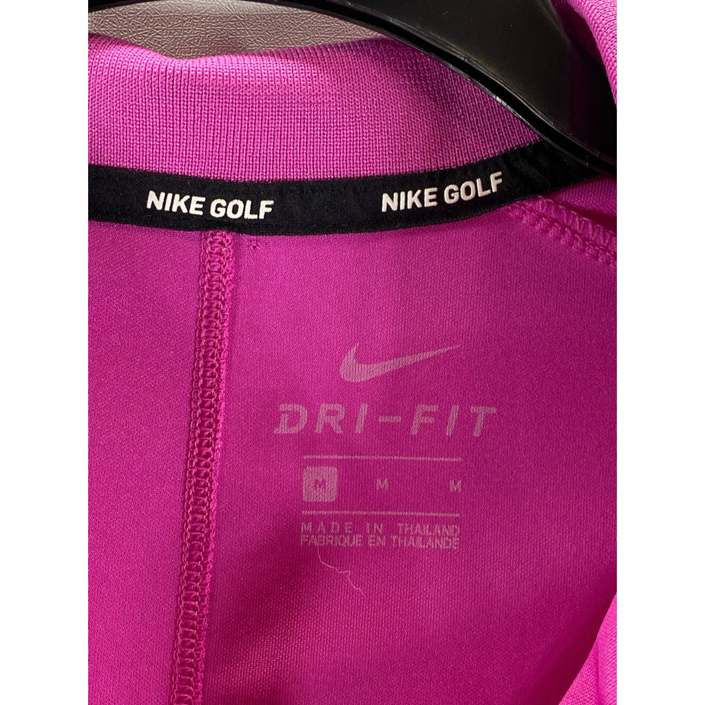 NIKE Men's Fuchsia Dri-Fit Short Sleeve Victory Golf Polo Shirt SZ M