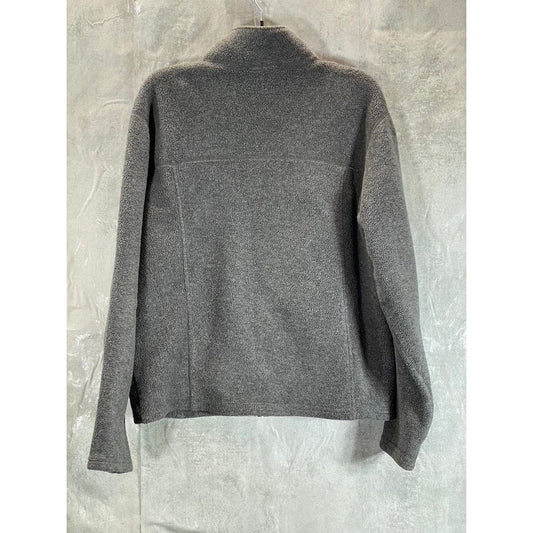 L.L. BEAN Men's Gray Polartec Regular-Fit Zip-Up Stand Collar Sweater SZ M