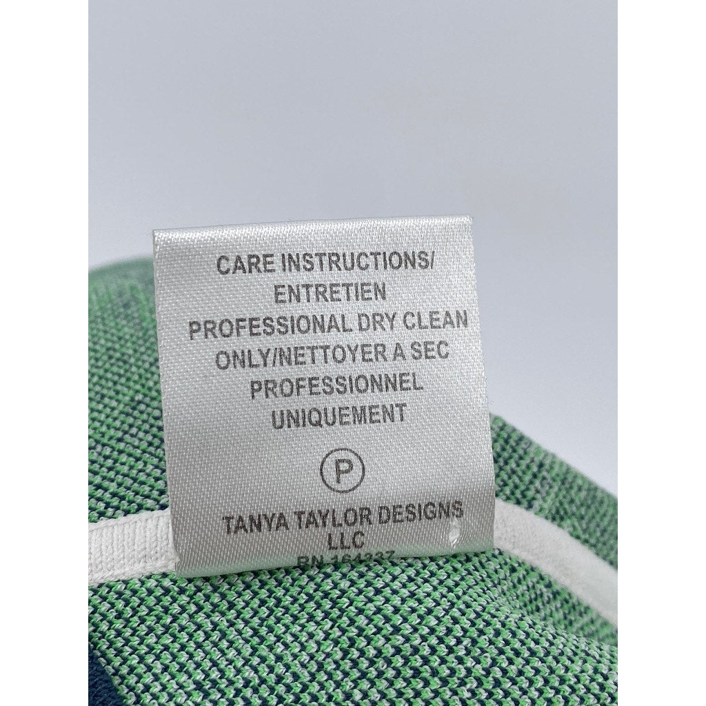 TANYA TAYLOR Women's Navy-Green-White Floral Straight Mini Skirt SZ S