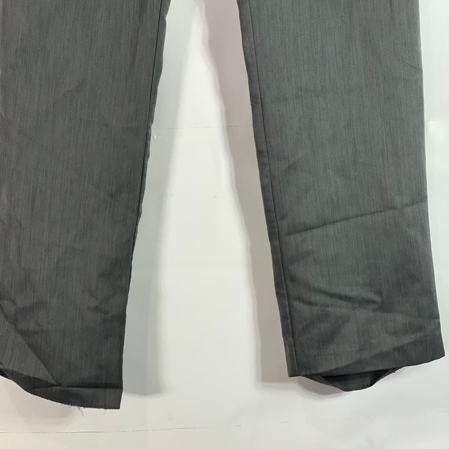 PERRY ELLIS PORTFOLIO Men's Gray Sharkskin Flat Front Dress Pants SZ 32X32