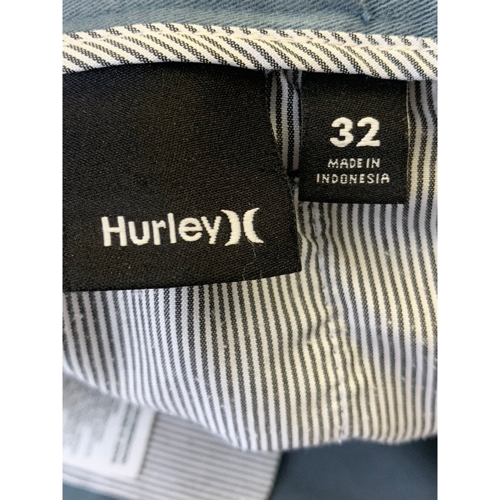 HURLEY Men's Gray Solid Straight-Leg Dri-Fit Worker Pants SZ 32