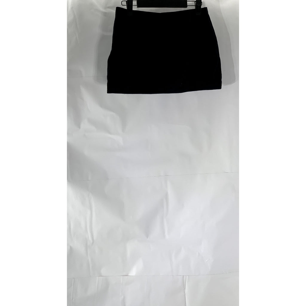 MOTEL Women's Black Solid Nidya Jersey Knit Mini A-line Pull-On Skirt SZ M
