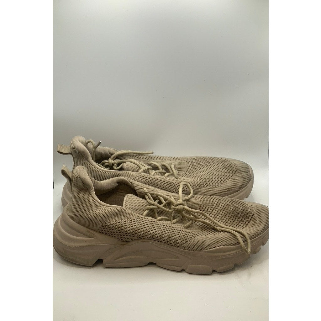 UNBRANDED Women's Tan Mesh Knit Sneakers SZ 10.5