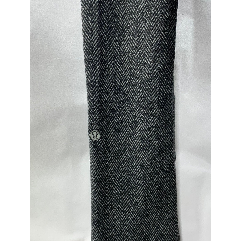 LULULEMON Women's Black-Gray High-Rise Straight-Leg Stretch Leggings SZ 6