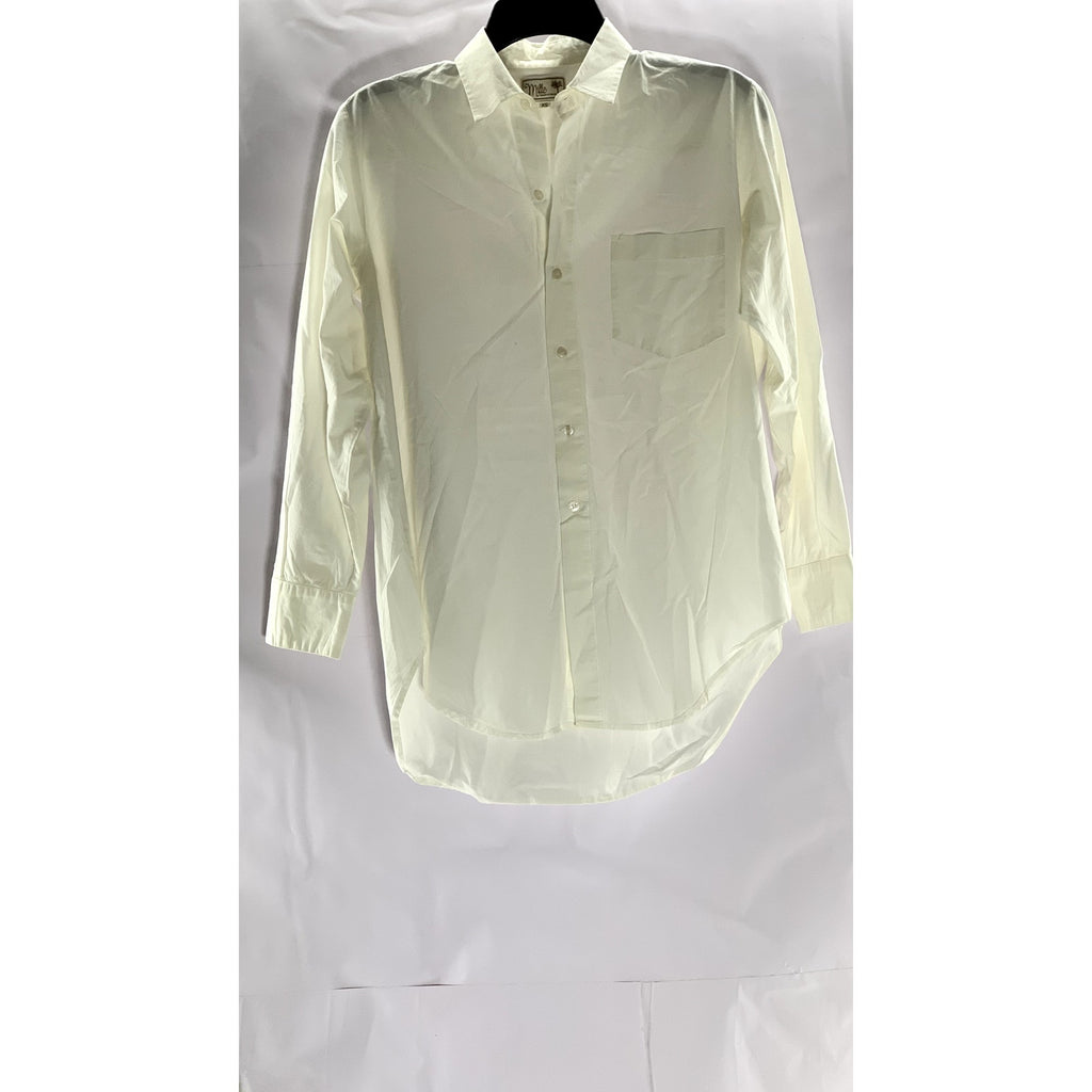 MILLIE RESORT & TRAVEL Women's White Regular-Fit Button-Up Long Sleeve Top SZ XS