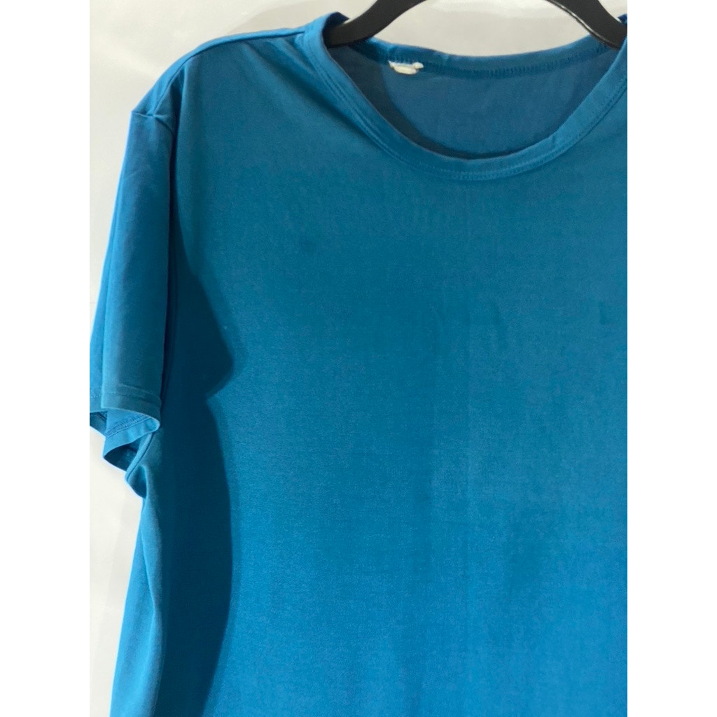 UNBRANDED Women's Dark Blue Crewneck Short Sleeve Top SZ M