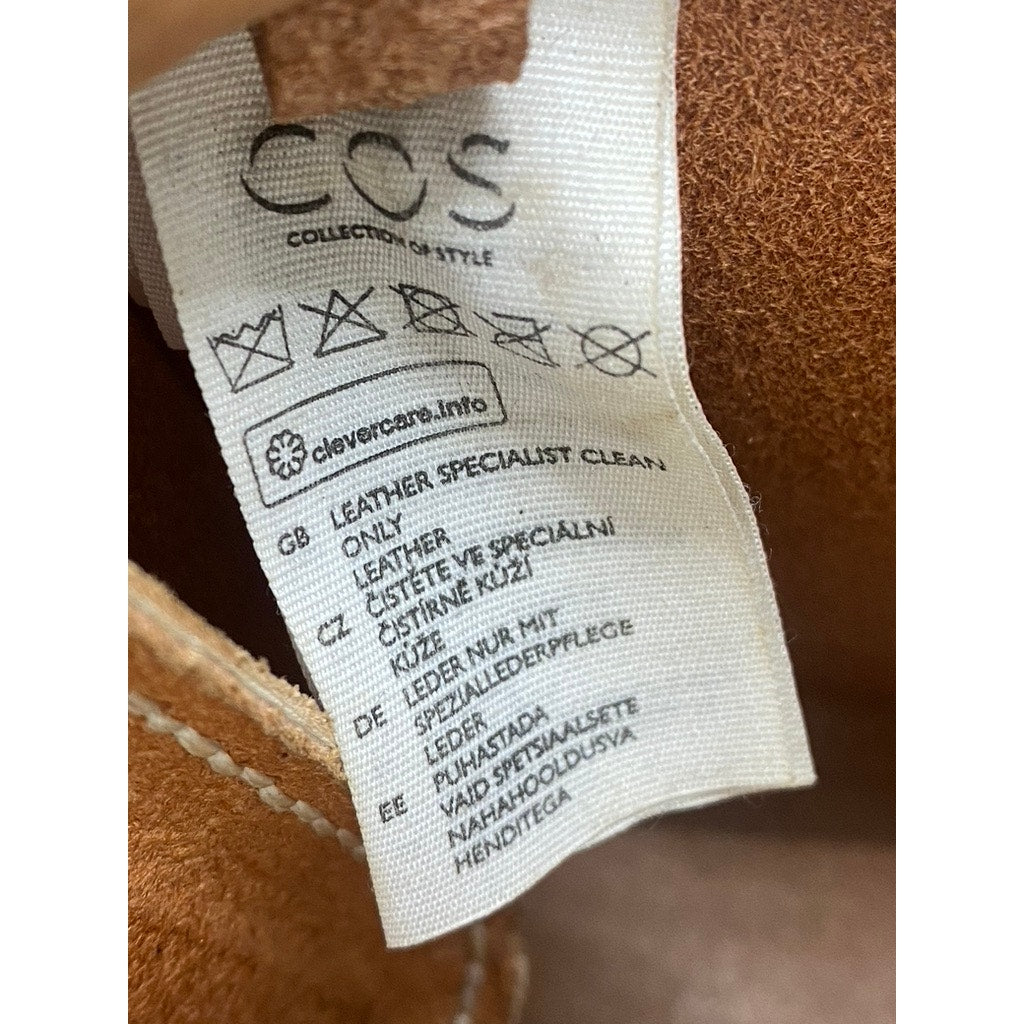 COS Women’s Cream Leather Magnetic Closure Crossbody Bag SZ OS