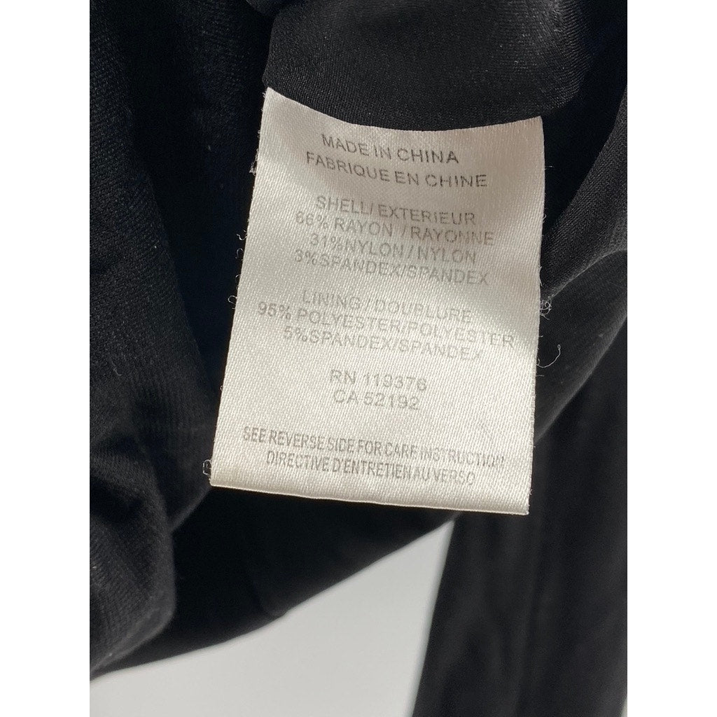 HELMUT HELMUT LANG Women's Petite Black Asymmetrical Zip-Up Top SZ P-XS