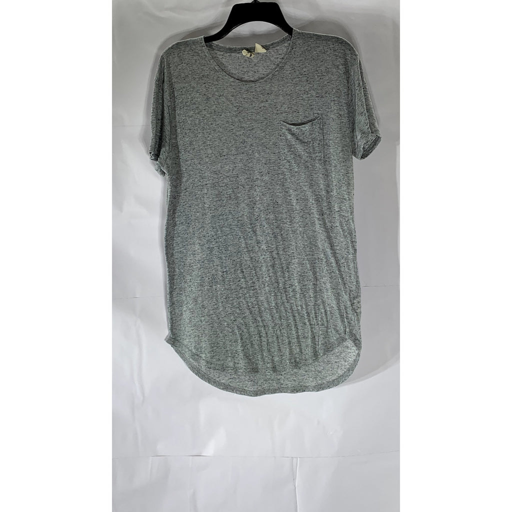 ANTHROPOLOGIE THREE FEATHER Women's Heathered Gray Crewneck Oversized Top SZ S