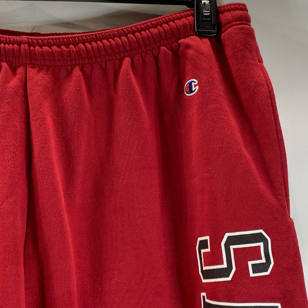 CHAMPION Men's Red Salisbury Logo Eco Powerblend Pull-On Sweatpants SZ 2XL