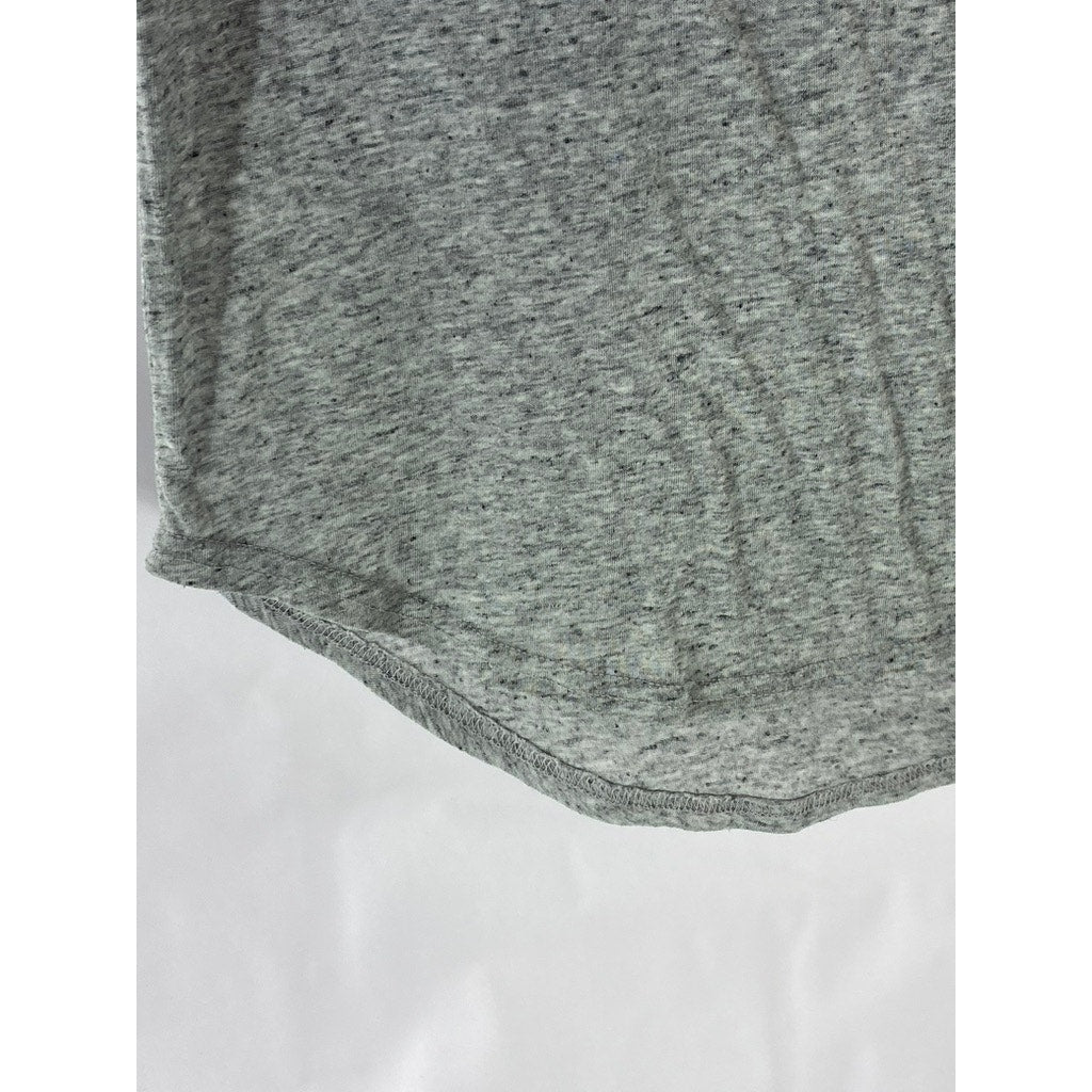 ANTHROPOLOGIE THREE FEATHER Women's Heathered Gray Crewneck Oversized Top SZ S