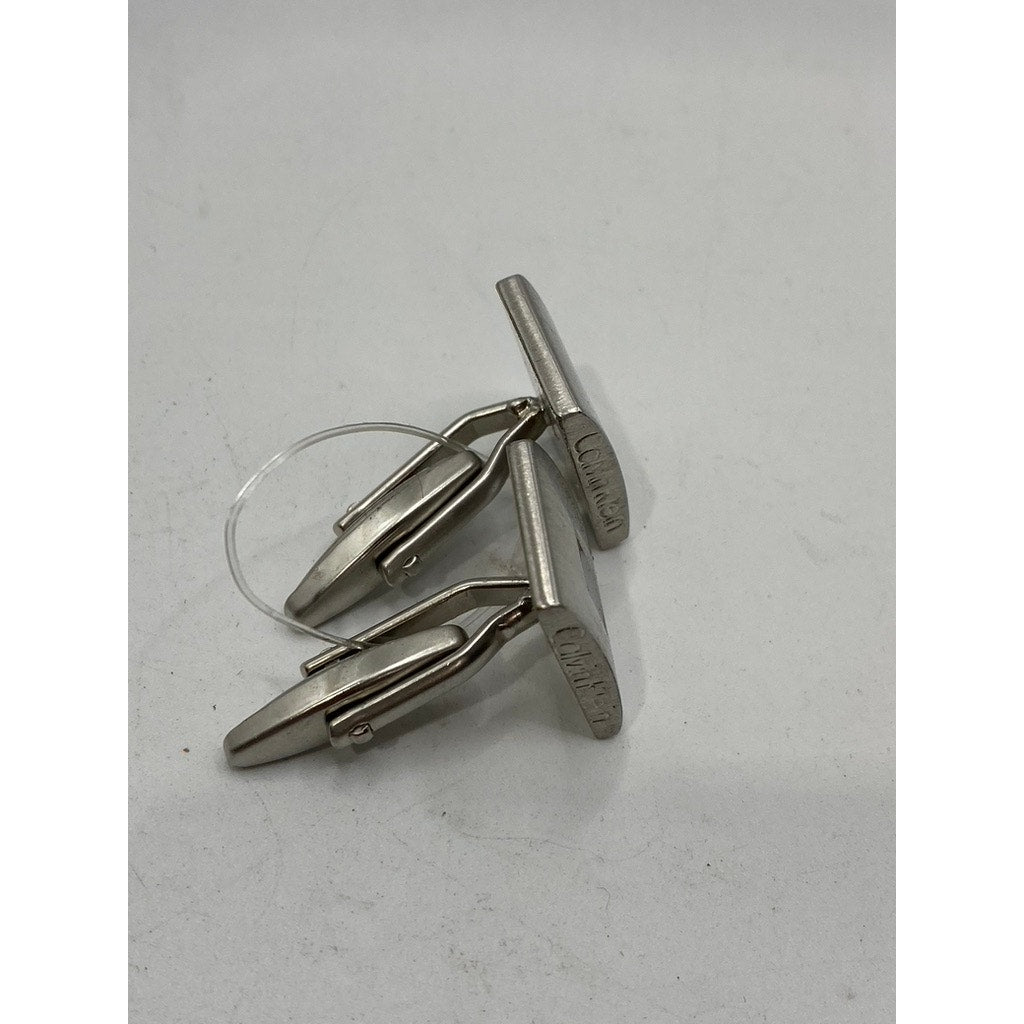 CALVIN KLEIN Men's Silver Square Cuff-Links