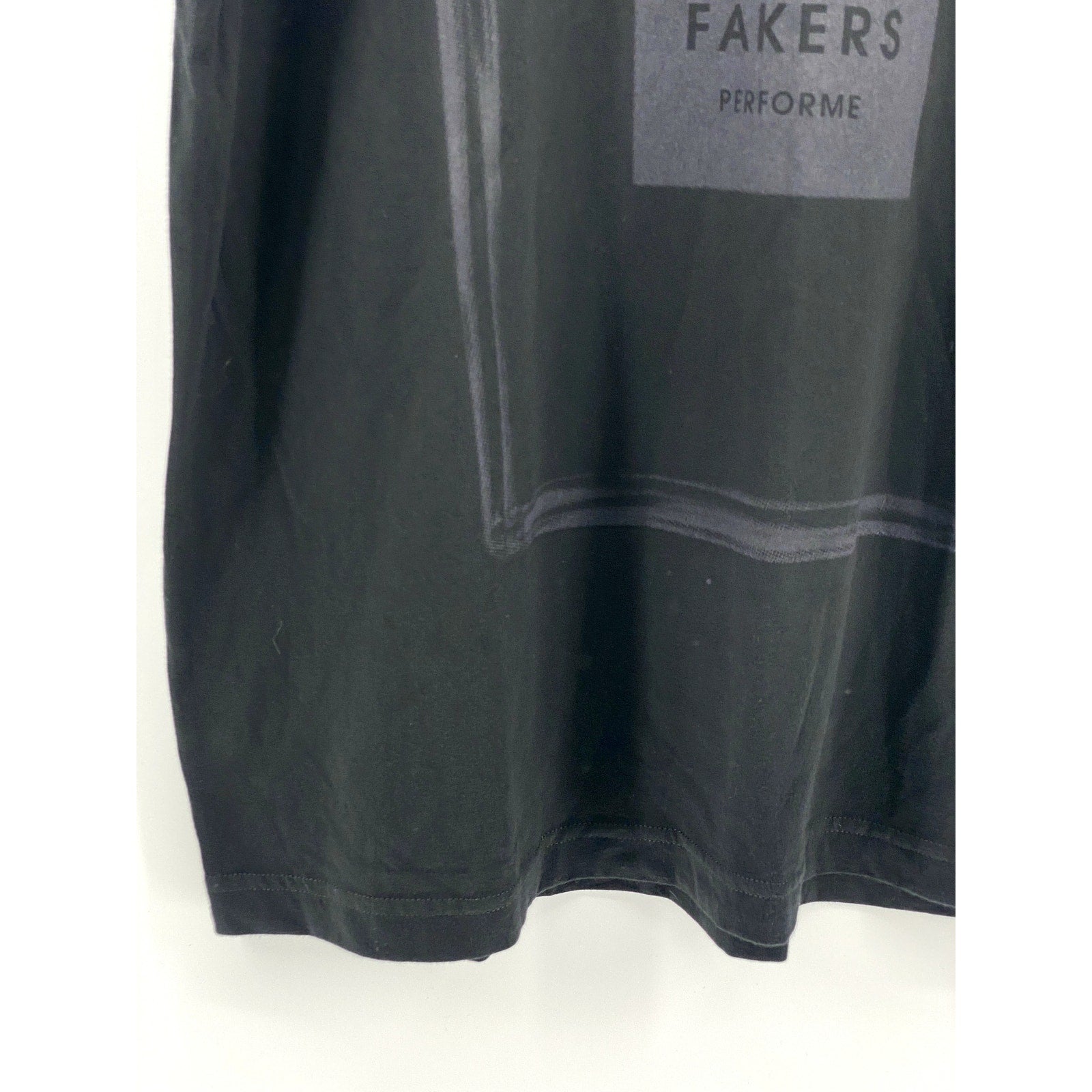 AMERICAN APPAREL Men's Black Crewneck The Fakers Perfume Bottle T-Shirt SZ XL