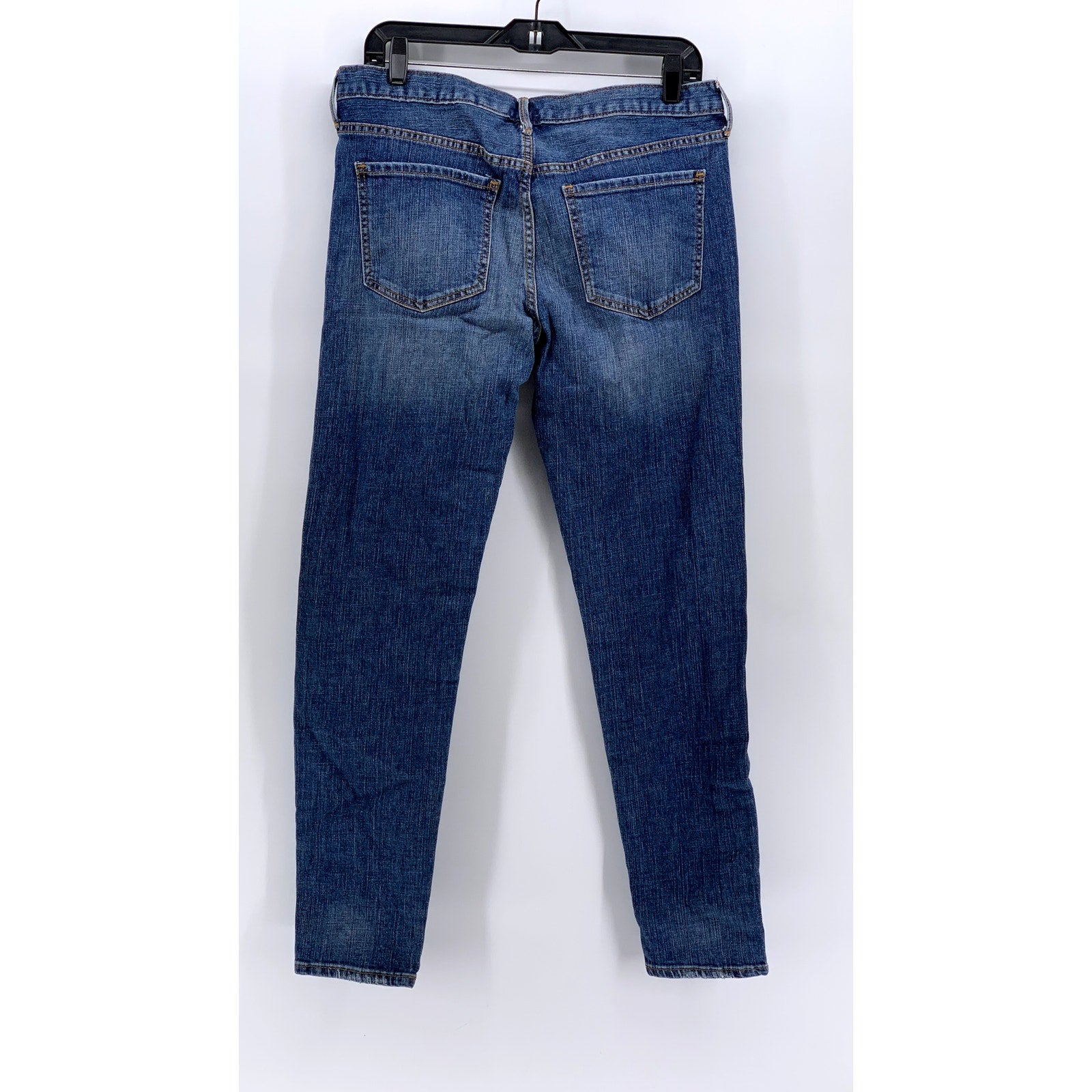 MOSSIMO Women's Dark Blue Denim Distressed Skinny Boyfriend Jeans SZ 6