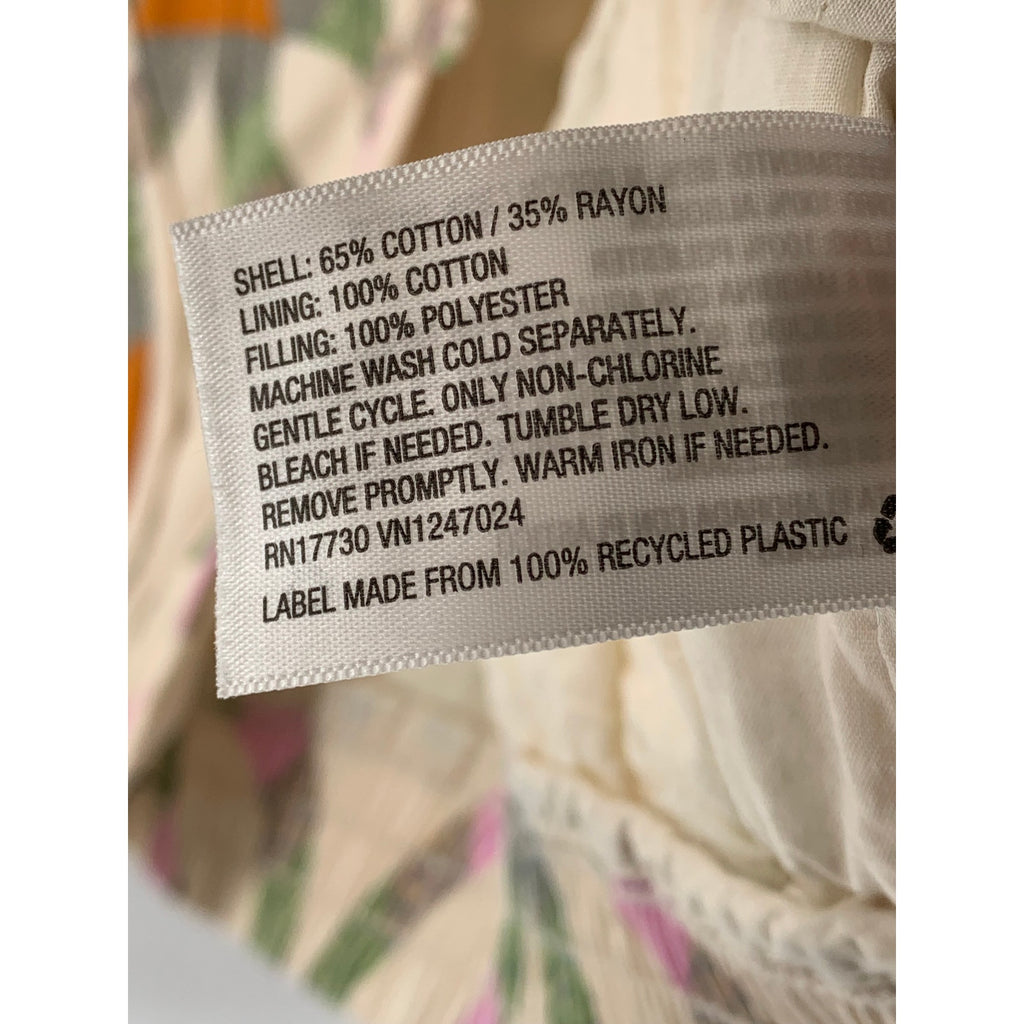 UNIVERSAL THREAD Women’s Off-White Flower Of Life Quilted Button-Up Jacket SZ S