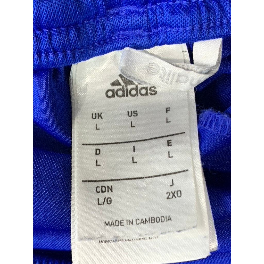 ADIDAS Men's Royal Blue Climalite Elastic Waist Pull-On Soccer Shorts SZ L