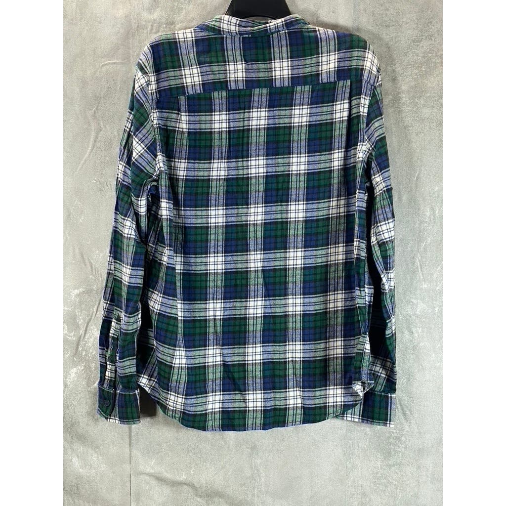 LUCKY BRAND Men's Green Plaid Humboldt Workwear Button-Up Long Sleeve Shirt SZ L