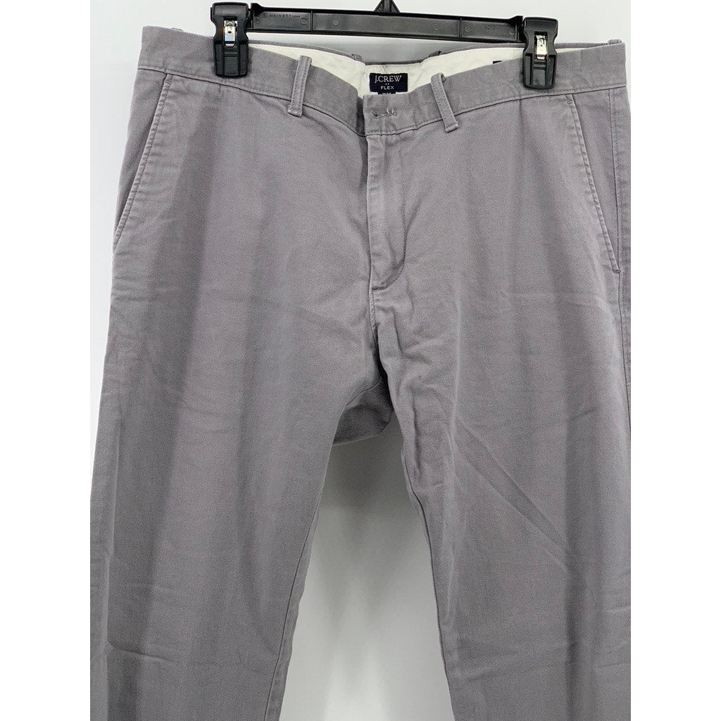 J.CREW Men's Gray Slim-Fit Chino Flex Pants SZ 34X32