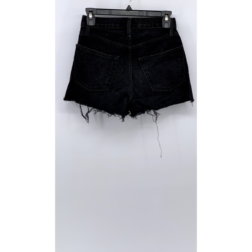FRAME DENIM Women's Nightingale Black Le Original Tulip Cut-Off Shorts SZ 25
