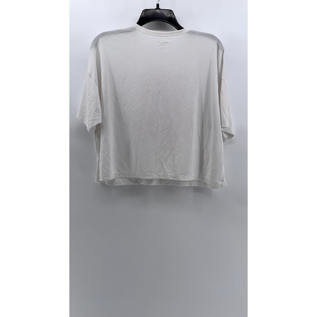 OLD NAVY ACTIVE Women's White Choose Happy Short Sleeve Top SZ S