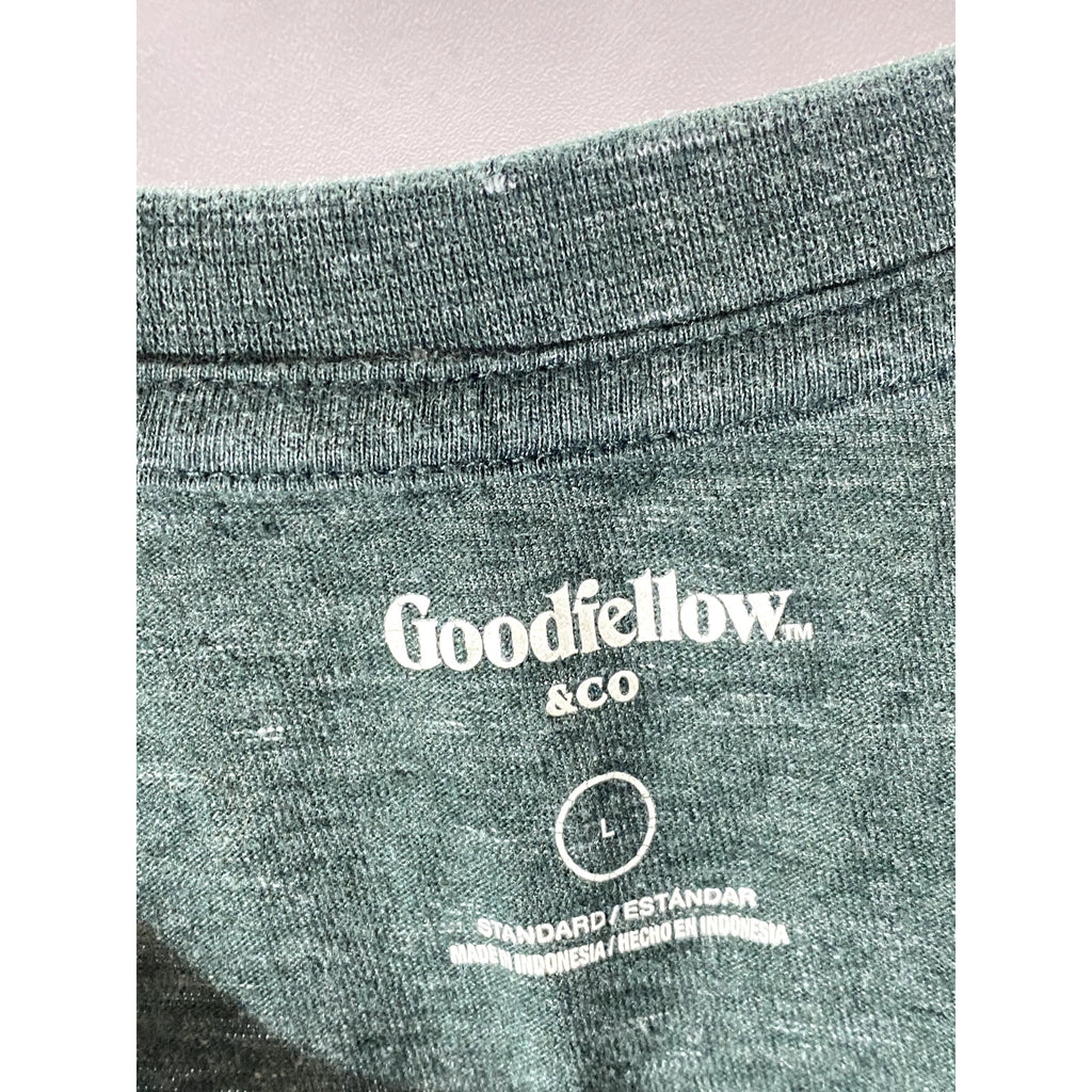 GOODFELLOW & CO Men’s Emerald Green Standard Fit Long Sleeve Henley Shirt SZ L