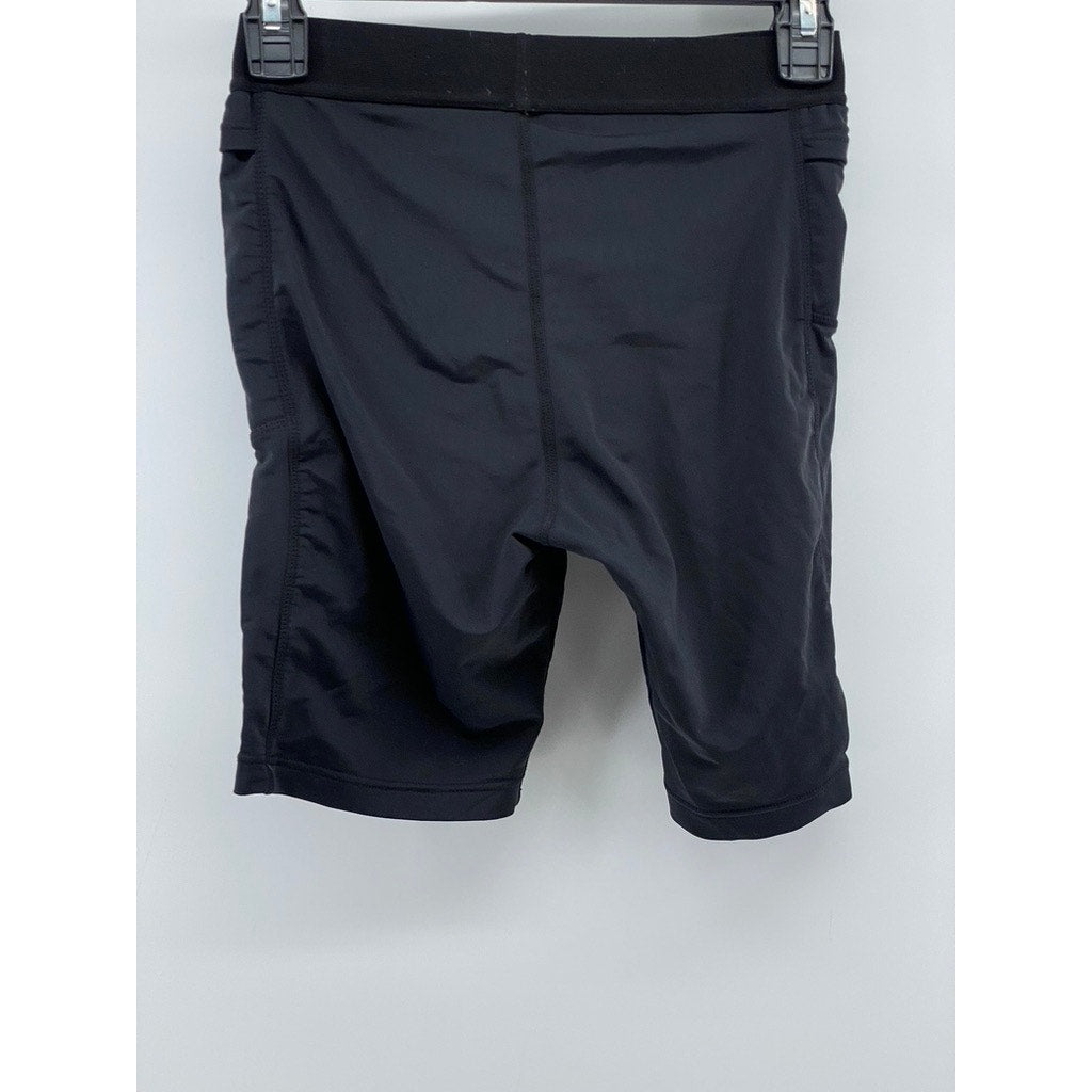 THE BRO Men's Black Pull-On Padded Activewear Cycling Shorts SZ S