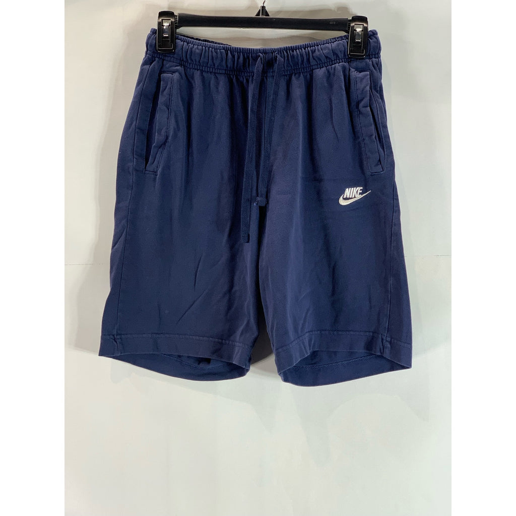 NIKE Men's Navy Drawstring Club Knit Pull-On Shorts SZ S