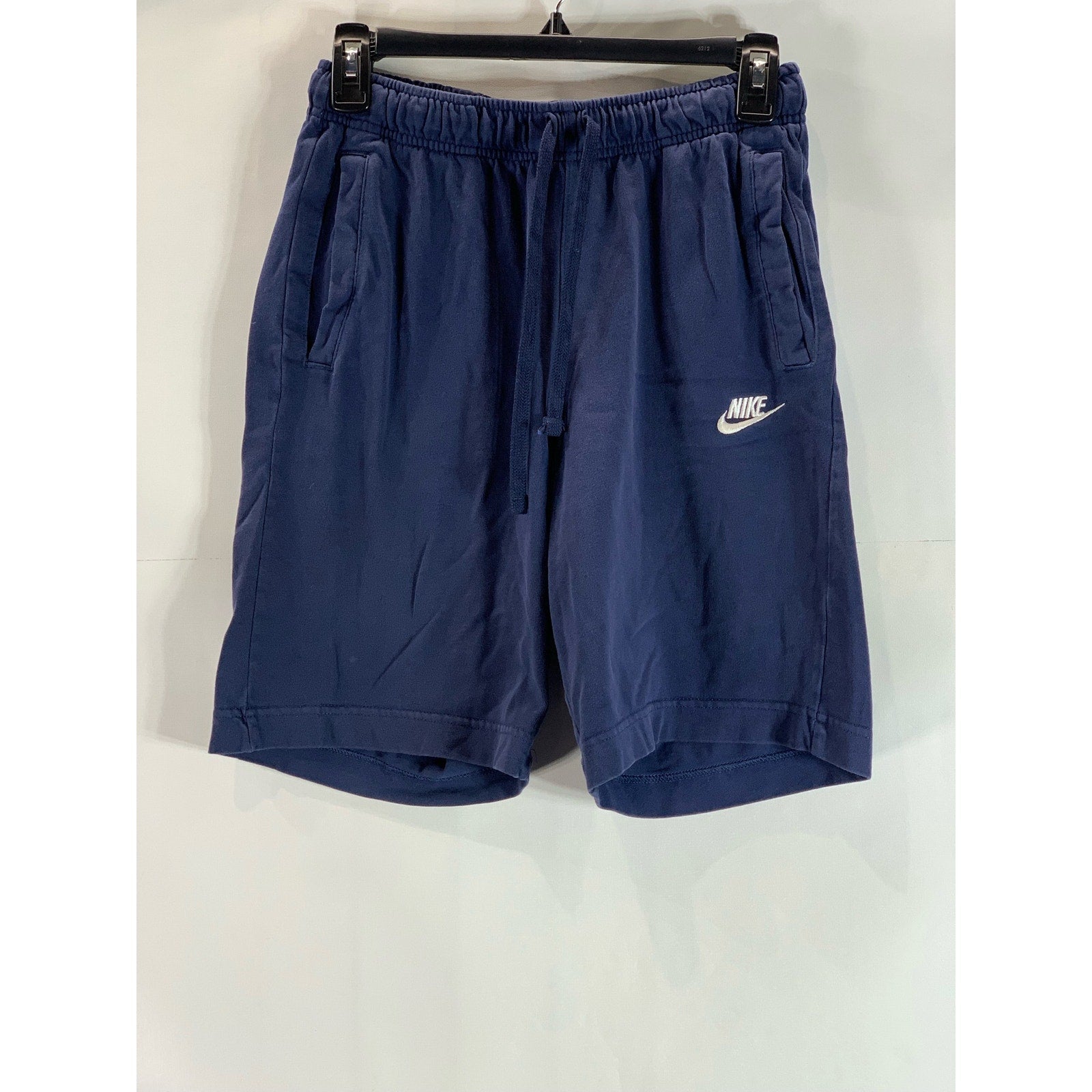 NIKE Men's Navy Drawstring Club Knit Pull-On Shorts SZ S
