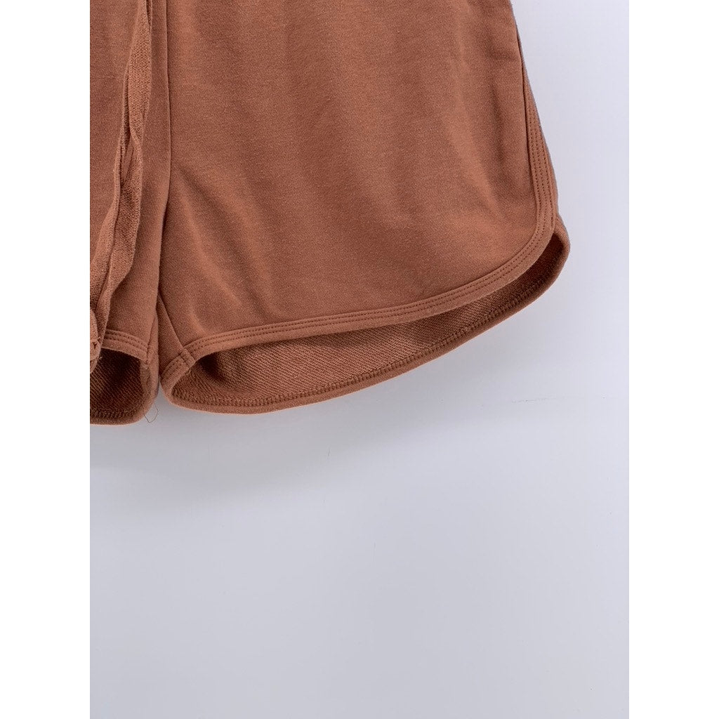 BOZZOLO Women's Tan Casual Cotton-Blend Shorts SZ L