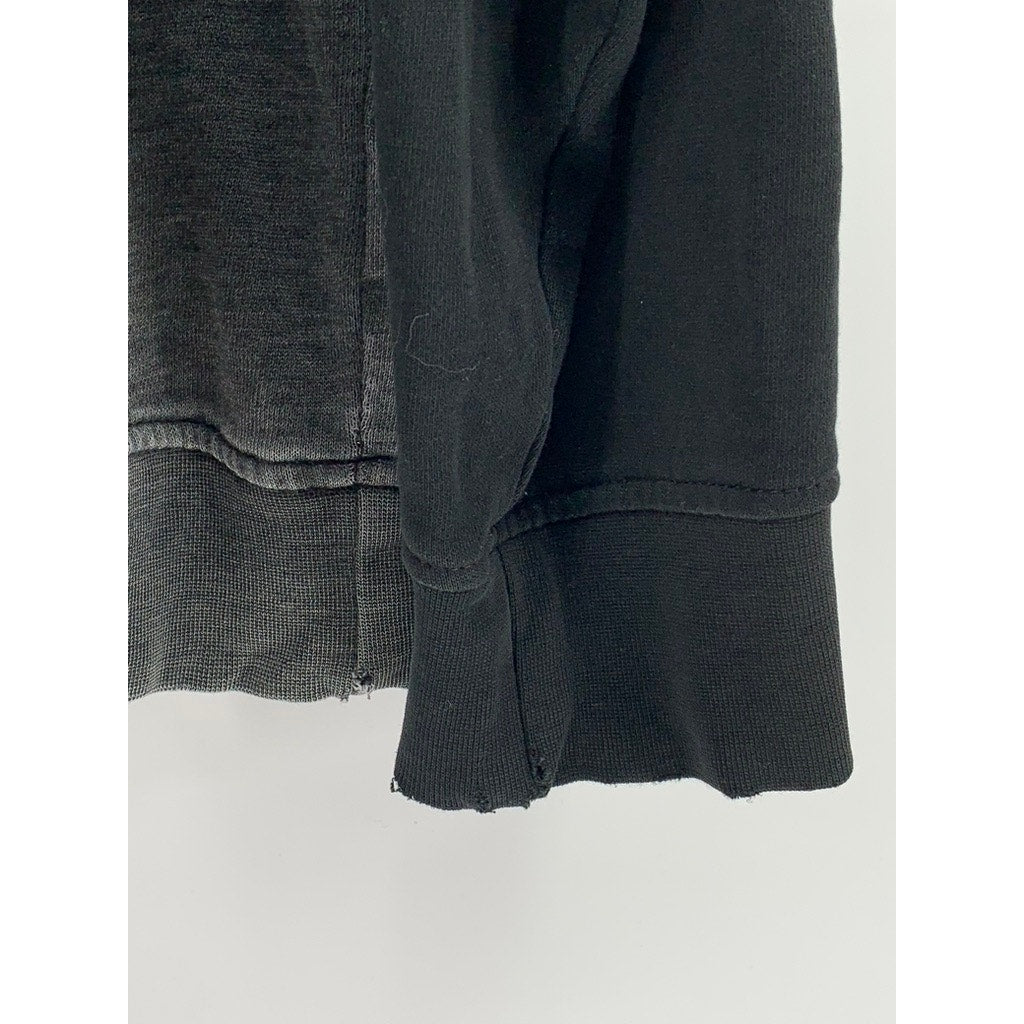 ZINE Men's Black-Gray Colorblock Classic Long Sleeve Hoodie SZ XL