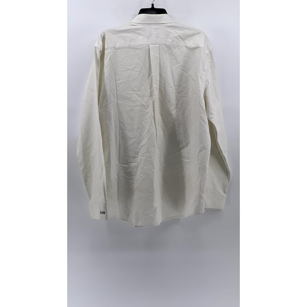 L.L.BEAN Men’s White Solid Slightly Fitted Button-Up Shirt SZ 16.5