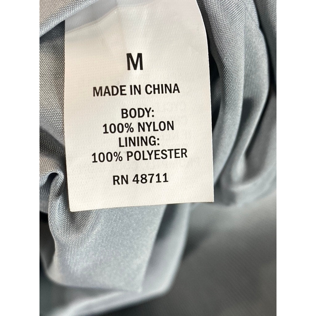 EDGAR + ASH Men's Gray Full-Zip Windbreaker Bomber Jacket SZ M