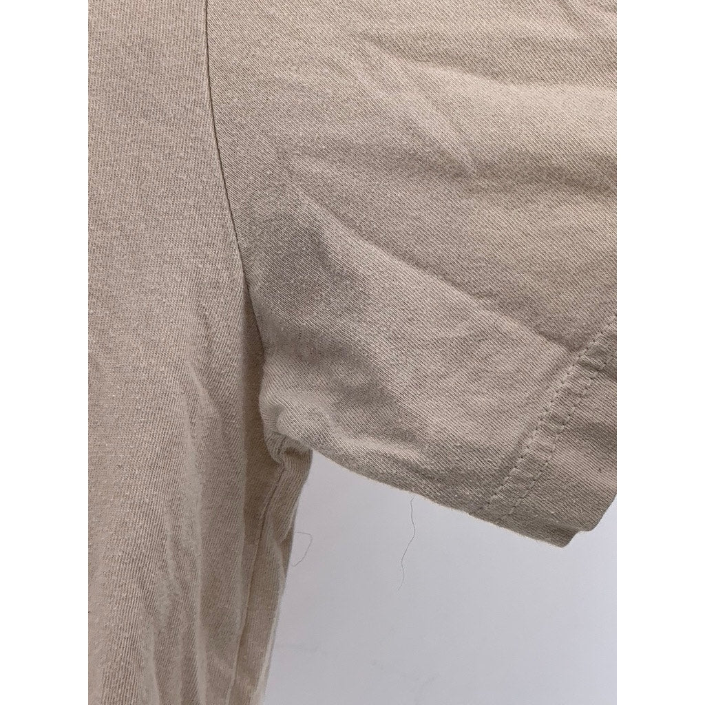 BELLA + CANVAS Women's Beige Crewneck Graphic T-Shirt SZ S