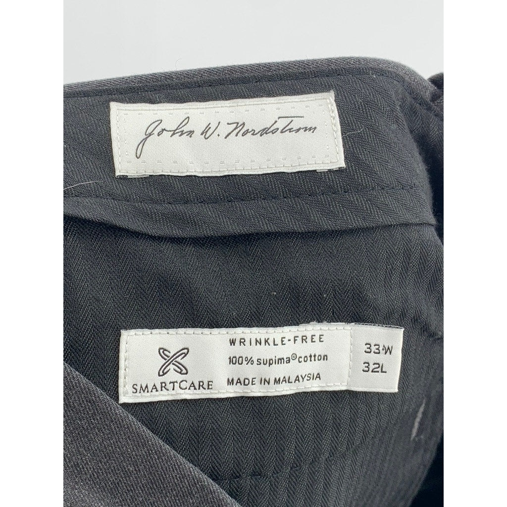 JOHN W. NORDSTROM Men's Charcoal Straight Leg Regular Fit Pants SZ 33X32