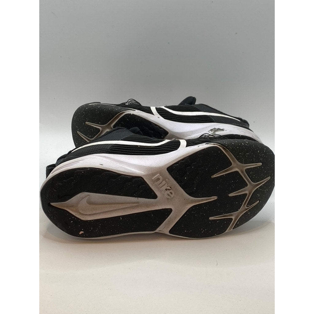 NIKE Kids' Unisex Black-White Star Runner 4 PS Lace-Up Running Sneakers SZ 1